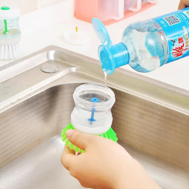 Self Dispensing Cleaning Brush Dish Brush Liquid Soap Plastic Dish Cleaning Brush Home Cleaning