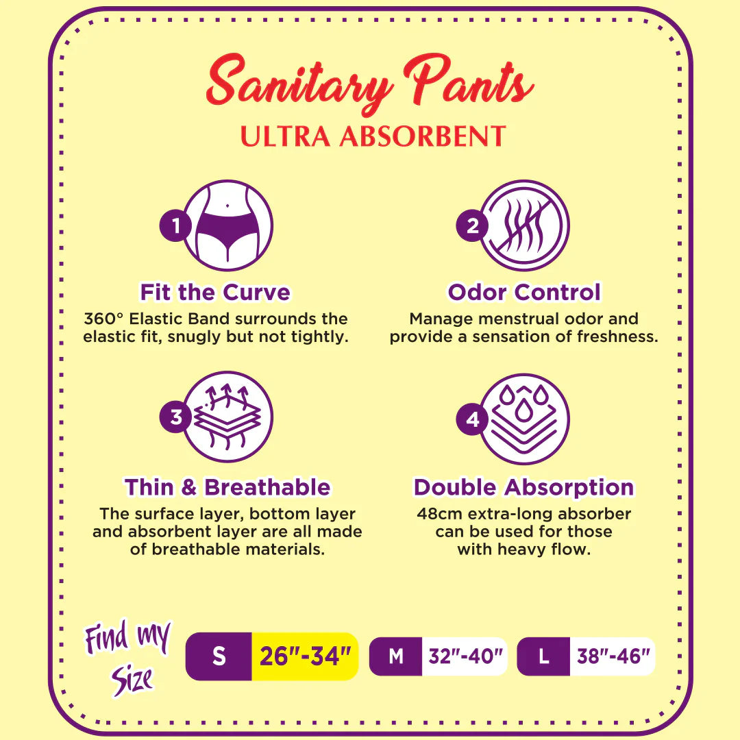 Ezi-Pants Sanitary Pants Ultra Absorbent Protection upto 12 hours ( 10 Pack )